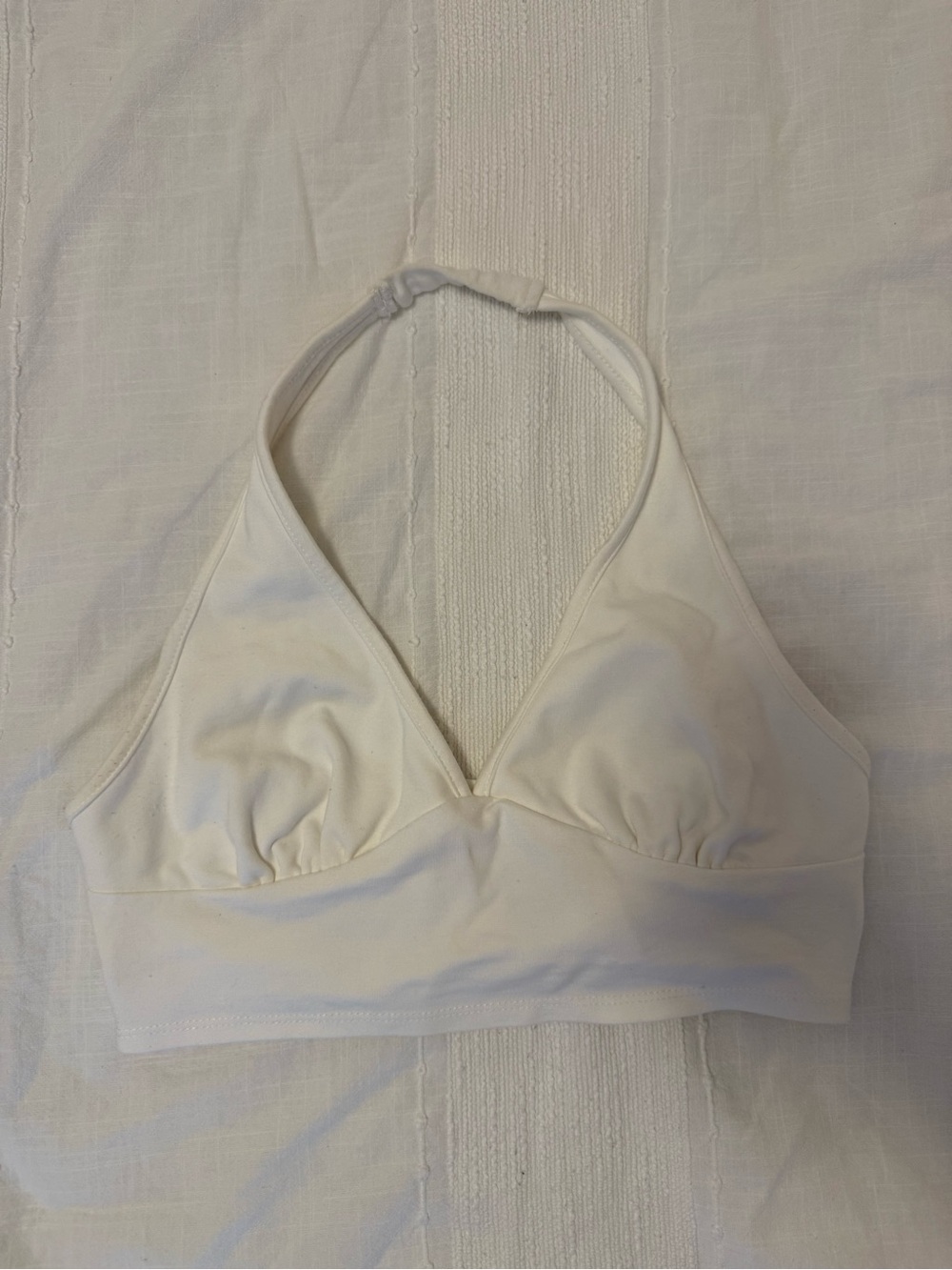 Altar'd State White Halter Crop Top XS Tie Back